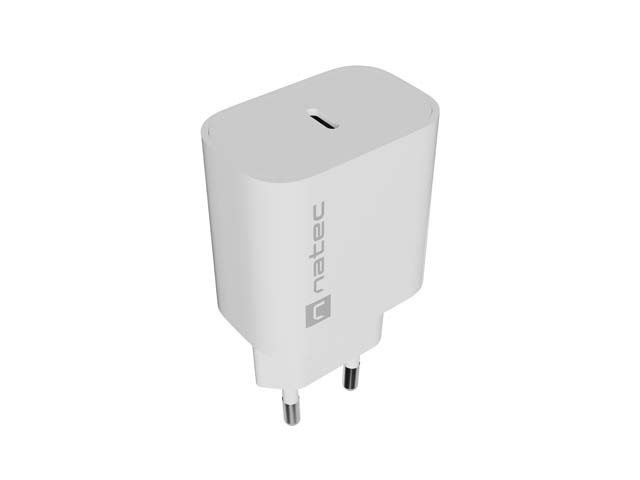 Natec Ładowarka sieciowa Ribera 1xUSB-c 20W biała