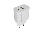 Natec Ładowarka sieciowa Ribera 1xUSB-A 1xUSB-C 20W biała