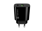 Natec Ładowarka sieciowa Ribera 1xUSB-A 1xUSB-C 20W czarna