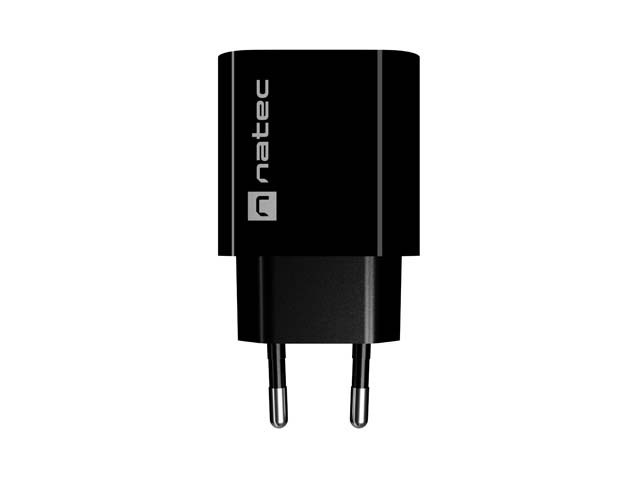Natec Ładowarka sieciowa Ribera 1xUSB-A 1xUSB-C 20W czarna