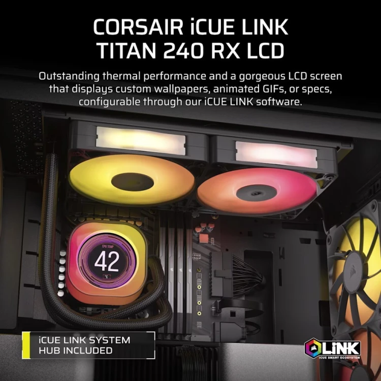 Corsair Chłodzenie procesora iCUE LINK TITAN 240 RX RGB AIO 240mm