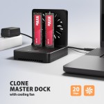 AXAGON ADSA-M2C22 Stacja dokująca USB4 dla 2x M.2 NVMe SSD z funkcją klonowania dysków bez komputera, z wentylatorem chłodzącym