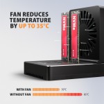 AXAGON ADSA-M2C22 Stacja dokująca USB4 dla 2x M.2 NVMe SSD z funkcją klonowania dysków bez komputera, z wentylatorem chłodzącym