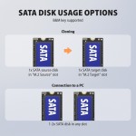 AXAGON ADSA-M2C22 Stacja dokująca USB4 dla 2x M.2 NVMe SSD z funkcją klonowania dysków bez komputera, z wentylatorem chłodzącym
