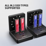 AXAGON ADSA-M2C22 Stacja dokująca USB4 dla 2x M.2 NVMe SSD z funkcją klonowania dysków bez komputera, z wentylatorem chłodzącym