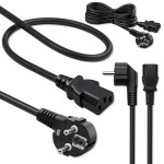 Qoltec Kabel zasilający wtyczka kątowa SCHUKO CEE 7/7 (E/F) IEC C13 3x1.0mm2 Czysta miedź Cu 5m