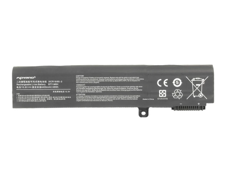 Movano Bateria BTY-M6H do MSI CX62 GE62 GE72 GL72 PE70 - 4400 mAh (48 Wh)