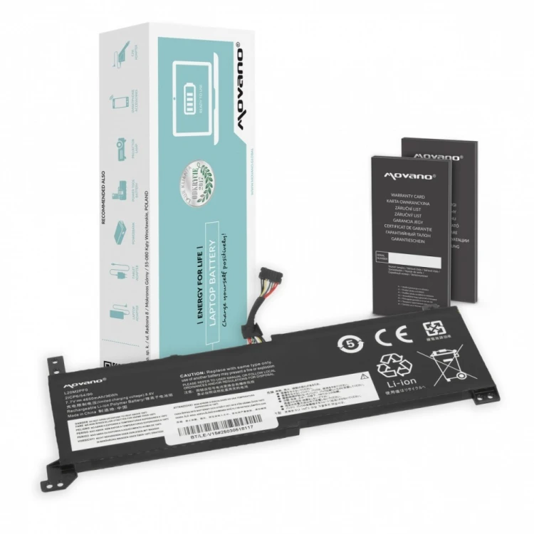 Movano Bateria L20M2PF0 L20C2PF0 L20L2PF0 do Lenovo V14 V15 V17 G2-ALC G2-ITL - 4650 mAh (36 Wh)