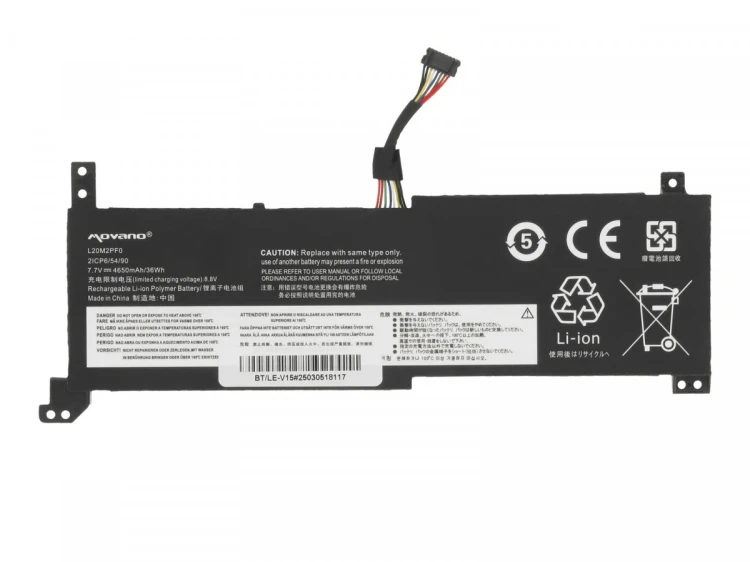 Movano Bateria L20M2PF0 L20C2PF0 L20L2PF0 do Lenovo V14 V15 V17 G2-ALC G2-ITL - 4650 mAh (36 Wh)