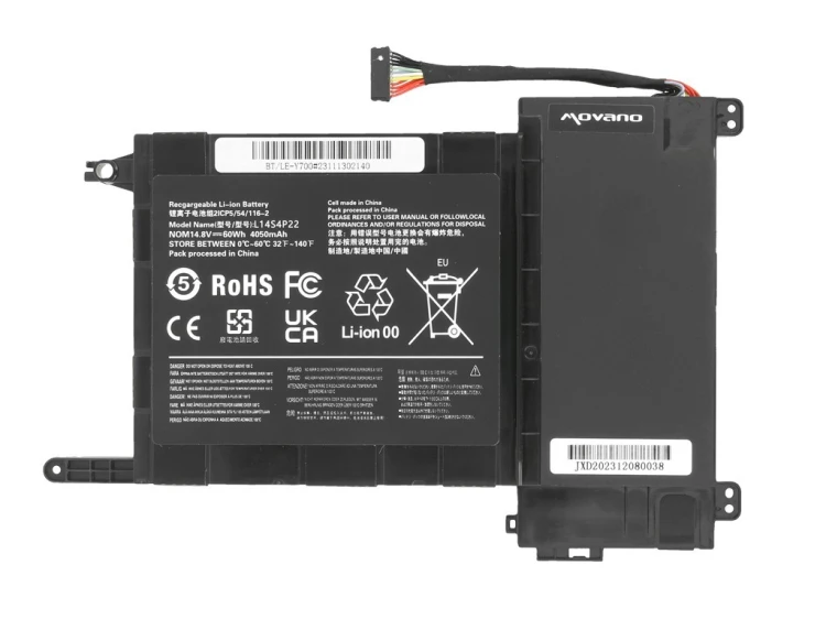 Movano Bateria L14S4P22 do Lenovo IdeaPad Y700-15ISK Y700 - 4050 mAh (60 Wh)