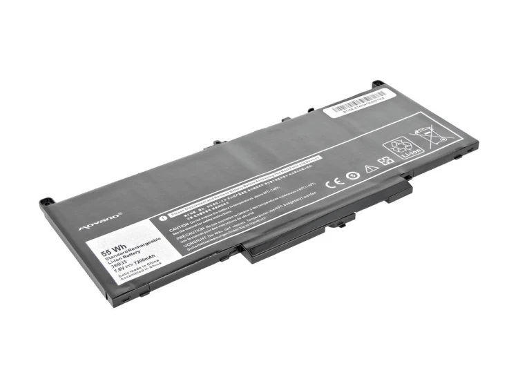 Movano Bateria J60J5 GG4FM MC34Y do Dell E7270 E7470 - 7200 mAh (55 Wh)