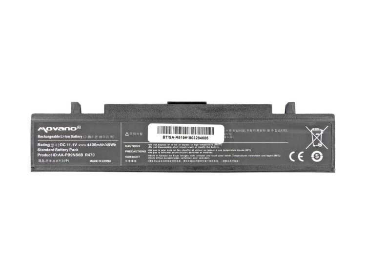Movano Bateria AA-PB9NC6B AA-PB9NS6B do Samsung R519 R530 - 4400 mAh (49 Wh)