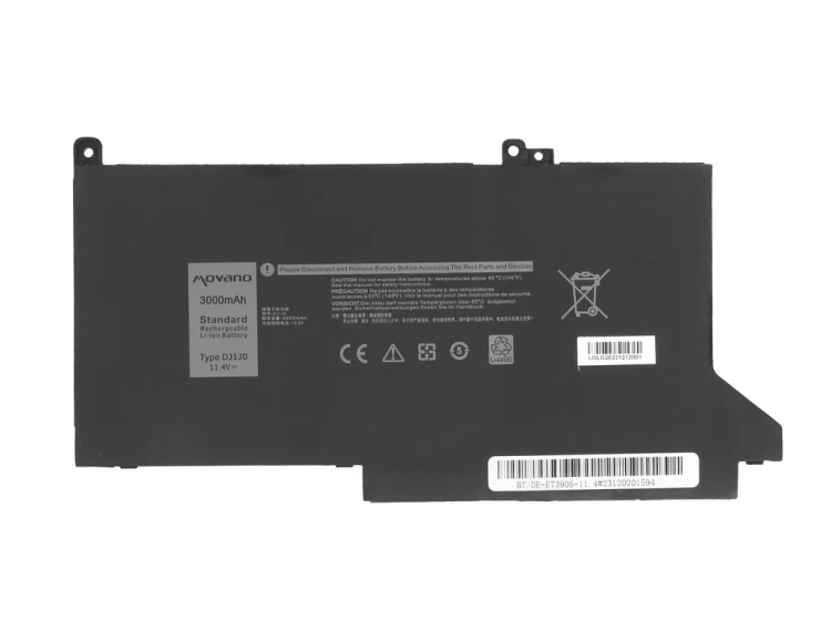 Movano Bateria DJ1J0 C27RW do Dell Latitude 7280 7290 7380 7390 7480 7490 - 11.4V - 3000 mAh (34 Wh)