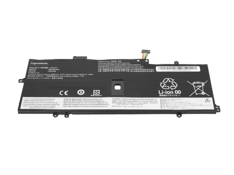 Movano Bateria do Lenovo ThinkPad X1 Yoga 4 5 Carbon 7 8 - 3325 mAh (51 Wh)