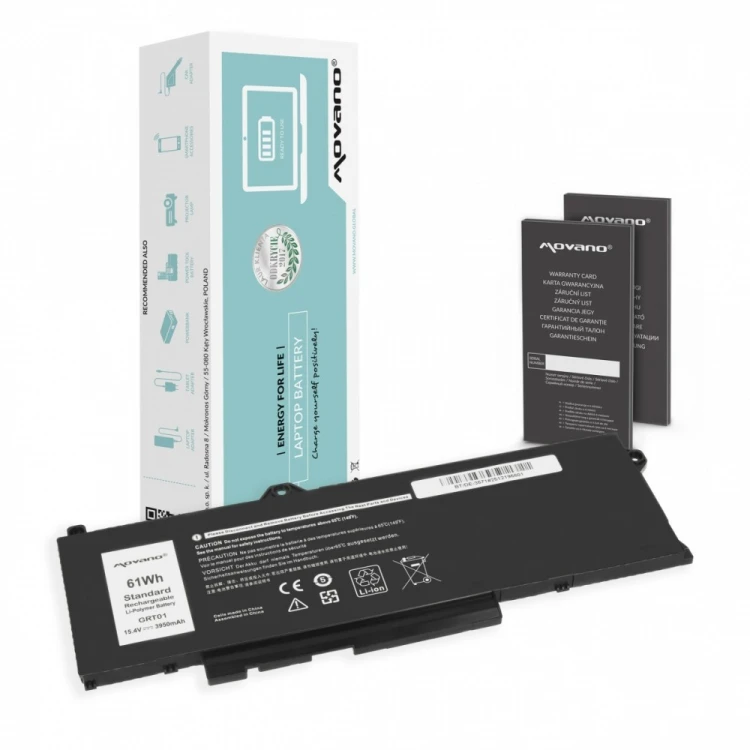 Movano Bateria GRT01 do Dell Latitude 5421 5521 5531 Precision 3470 3561 3571 3581 - 3950 mAh (61 Wh)