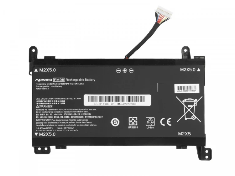 Movano Bateria FM08 TPN-Q195 do HP Omen 17-AN 12 PIN - 5973 mAh (86 Wh)