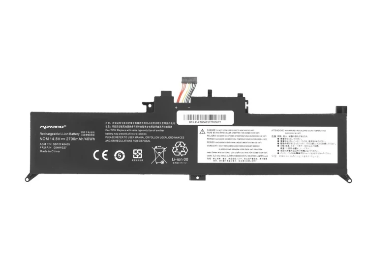 Movano Bateria 00HW027 01AV434 do Lenovo ThinkPad Yoga 260 370 X380 - 2700 mAh (40 Wh)