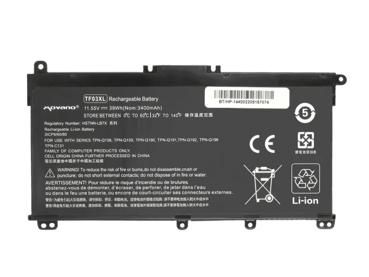 Movano Bateria TF03XL do HP Pavilion 14-BF 14-BP 15-CD - 3400 mAh (39 Wh)