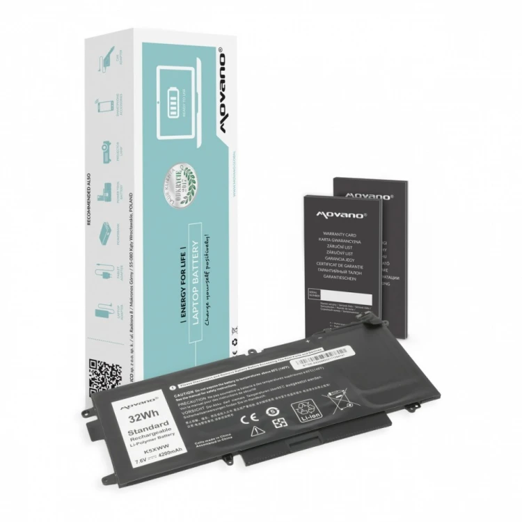 Movano Bateria K5XWW do Dell Latitude 5289 7390 2-in-1 - 4200 mAh (32 Wh)
