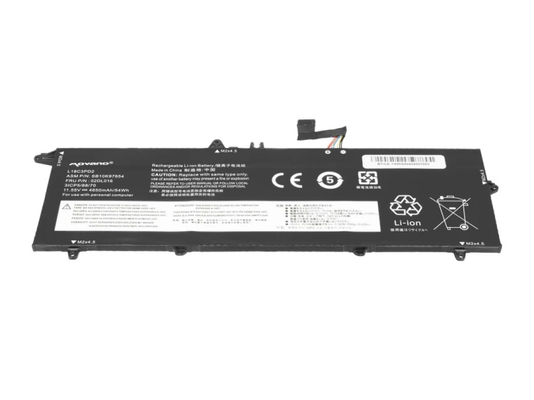 Movano Bateria L18C3PD2 do Lenovo ThinkPad T490s T495s T14s - 4650 mAh (54 Wh)