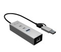 i-tec Hub metalowy USB-C/USB-A 3 2x USB-C/1x USB-A / 2.5GLAN