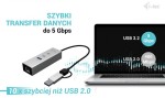 i-tec Hub metalowy USB-C/USB-A 3 2x USB-C/1x USB-A / 2.5GLAN
