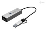 i-tec Hub metalowy USB-C/USB-A 3 2x USB-C/1x USB-A / 2.5GLAN