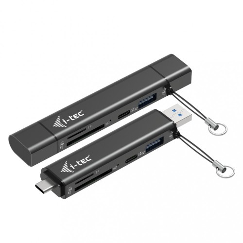 i-tec Czytnik kart USB-C/USB-A Dongle SD TF 2xUSB