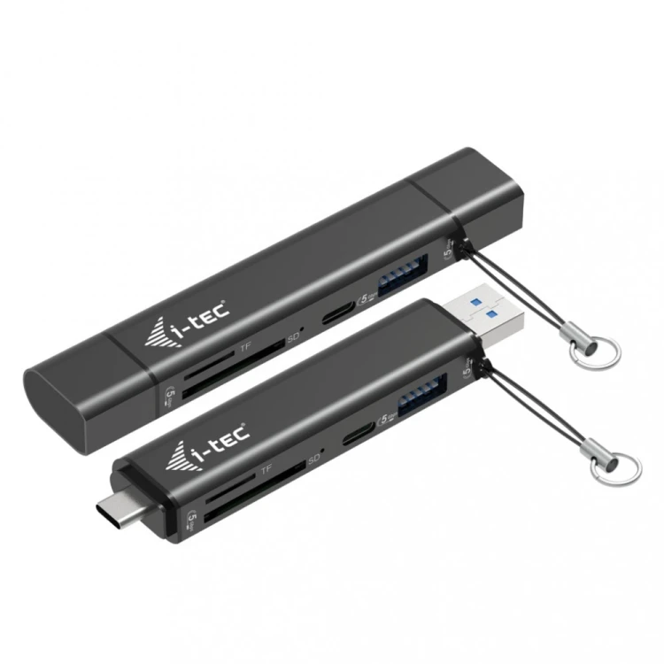 i-tec Czytnik kart USB-C/USB-A Dongle SD TF 2xUSB