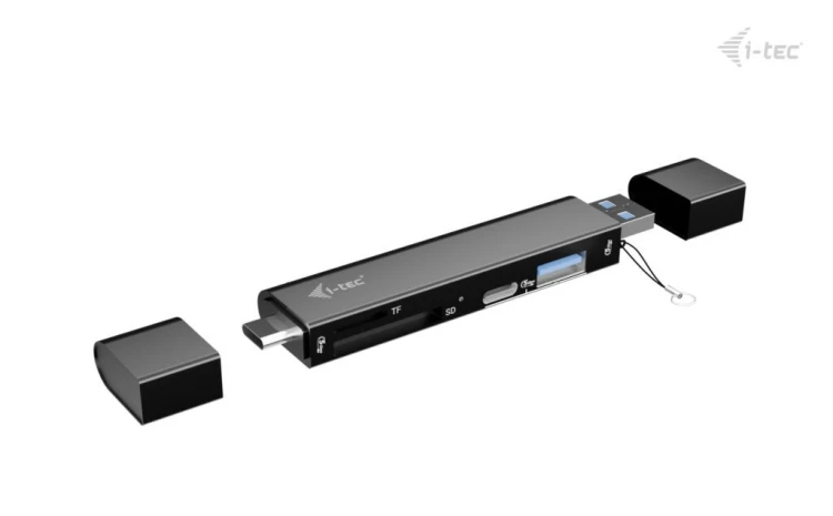 i-tec Czytnik kart USB-C/USB-A Dongle SD TF 2xUSB