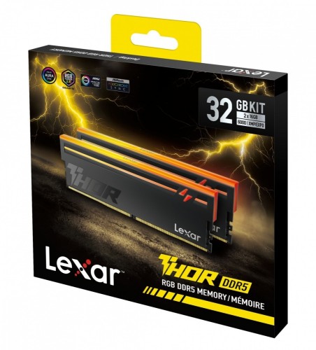 Lexar Pamięć do PC DDR5 THOR2.0 32GB(2*16)/6000 CL38 RGB czarna