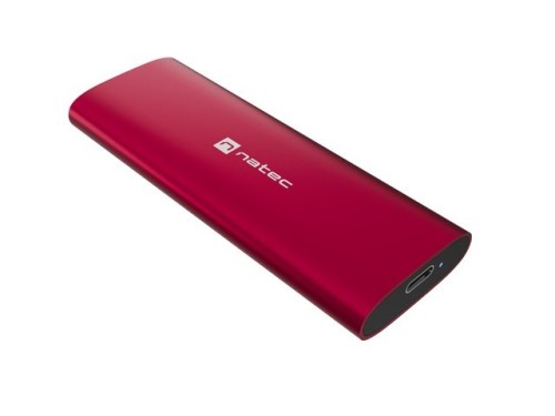 Natec Obudowa SSD zewnętrzna RHINO M.2 NVME USB-C 3.2 ruby red