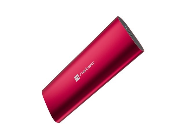 Natec Obudowa SSD zewnętrzna RHINO M.2 NVME USB-C 3.2 ruby red
