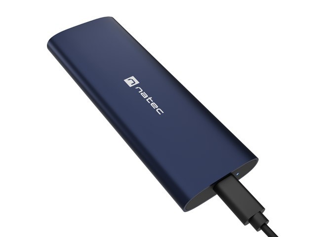 Natec Obudowa SSD zewnętrzna RHINO M.2 NVME USB-C 3.2 steel navy