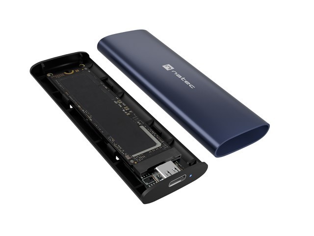 Natec Obudowa SSD zewnętrzna RHINO M.2 NVME USB-C 3.2 steel navy