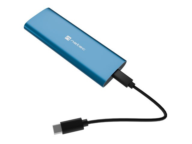 Natec Obudowa SSD zewnętrzna RHINO M.2 NVME USB-C 3.2 horizon blue