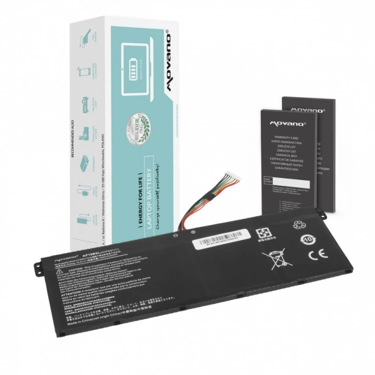 Movano Bateria AP19B5L do Acer Aspire 5 A515-43 Swift 3 SF314-42 Vero AV15-51 - 3400 mAh (52 Wh)