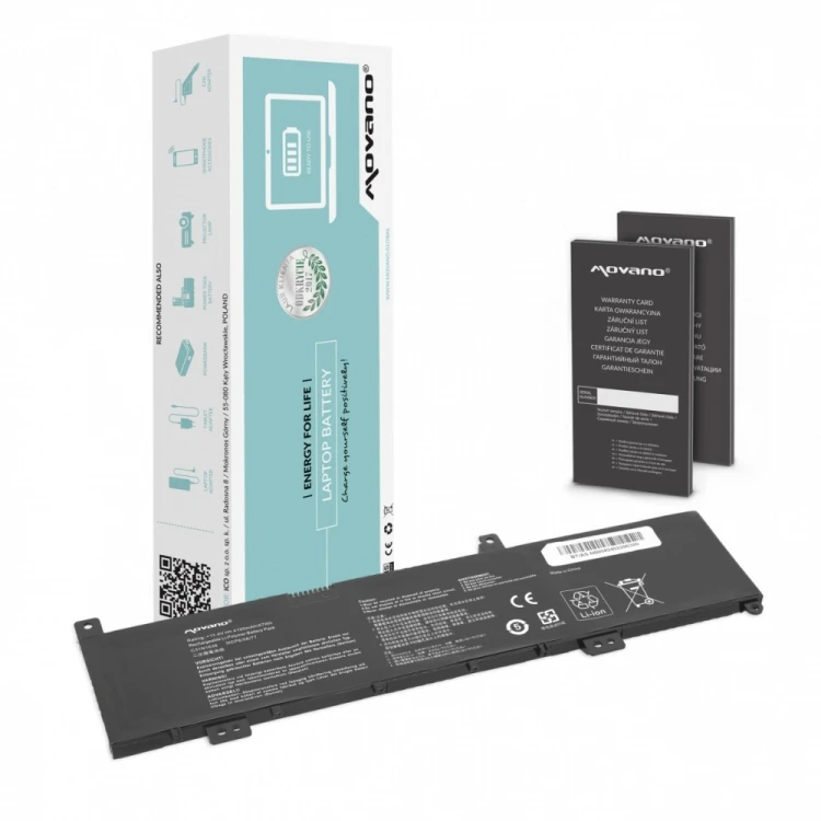 Movano Bateria C31N1636 do Asus VivoBook X580 X580VD X580VN N580VN N580VD - 4100 mAh (47 Wh)