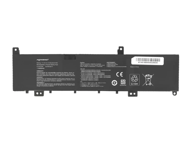 Movano Bateria C31N1636 do Asus VivoBook X580 X580VD X580VN N580VN N580VD - 4100 mAh (47 Wh)