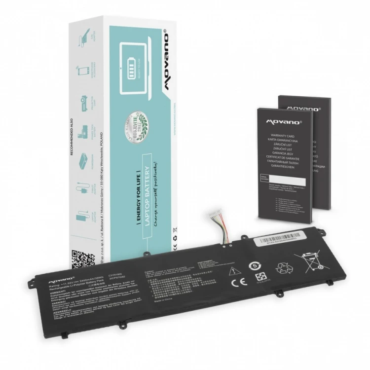 Movano Bateria C31N1905 do ASUS VivoBook S14 M433 S433 S433FL S15 S533 S533EQ - 3400 mAh (39 Wh)