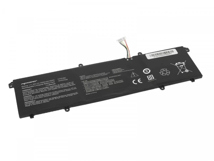 Movano Bateria C31N1905 do ASUS VivoBook S14 M433 S433 S433FL S15 S533 S533EQ - 3400 mAh (39 Wh)