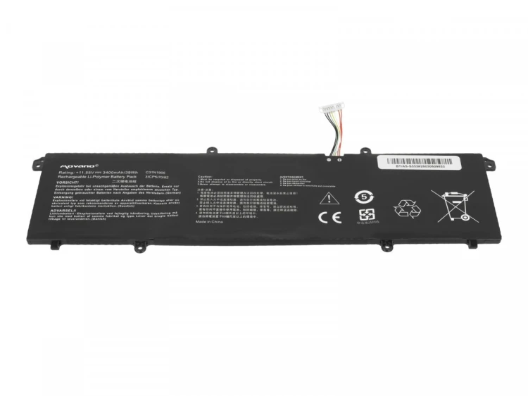 Movano Bateria C31N1905 do ASUS VivoBook S14 M433 S433 S433FL S15 S533 S533EQ - 3400 mAh (39 Wh)