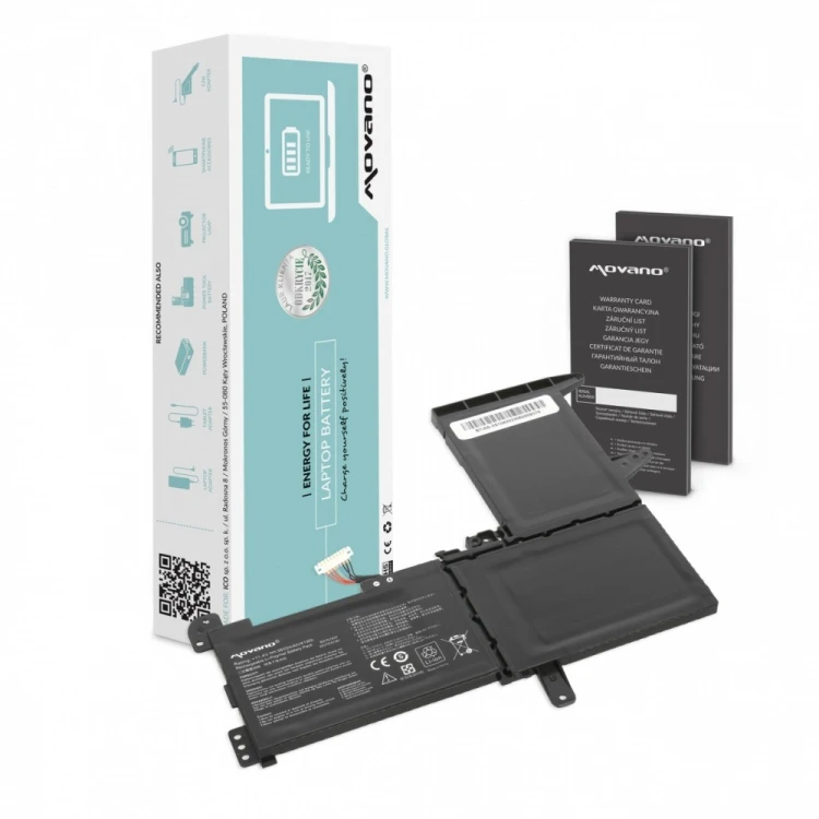 Movano Bateria B31N1637 do Asus VivoBook S15 S510 F510 - 3600 mah (41 Wh)