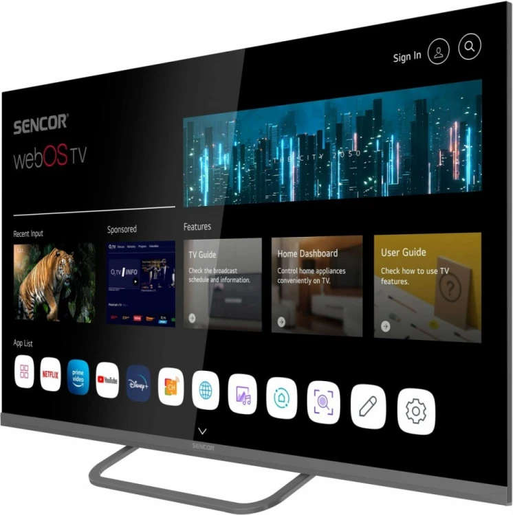 Sencor Telewizor LED 32 cale SLE 32S840TCSB Smart webOS WiFi Bluetooth