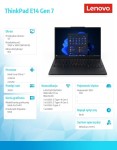 Lenovo Laptop ThinkPad E14 G7 21U200AAPB W11Pro Ultra 7 258V/32GB/1TB/14.0 WUXGA/Black/1YR Premier Support + 3YRS OS + CO2 Offset