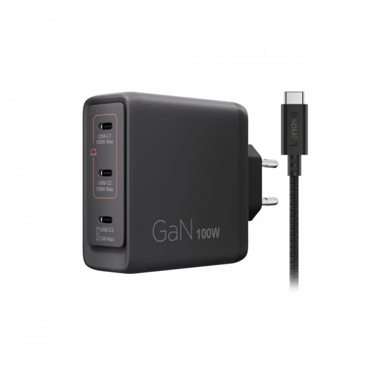 Lenovo Ładowarka Multi-port USB-C 100W GaN 40AW100BEU