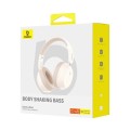 Baseus Słuchawki nauszne bluetooth 5.3 BASS 35 MAX beżowe