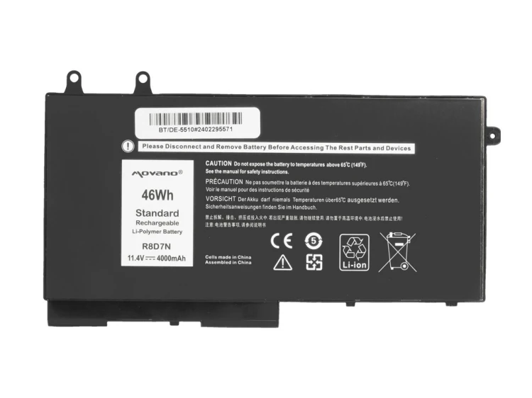 Movano Bateria R8D7N do Dell Latitude 5410 5411 5500 Precision 3541 3550 - 4000 mAh (46 Wh)