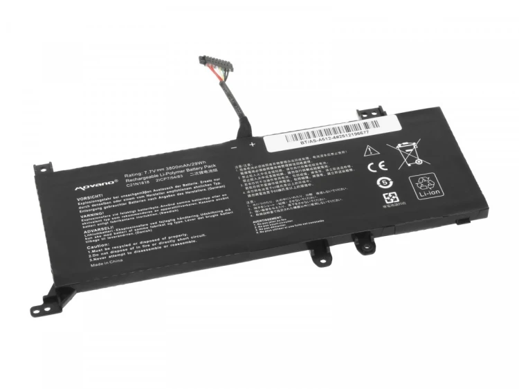 Movano Bateria B21N1818-2 do Asus X512FA X512UF X509FB X509FA X509FJ X509 - 3800 mAh (29 Wh)