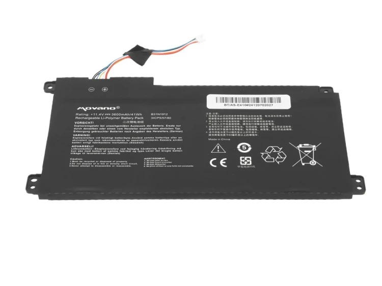 Movano Bateria B31N1912 C31N1912 do Asus E410MA L410MA - 3600 mAh (41 Wh)